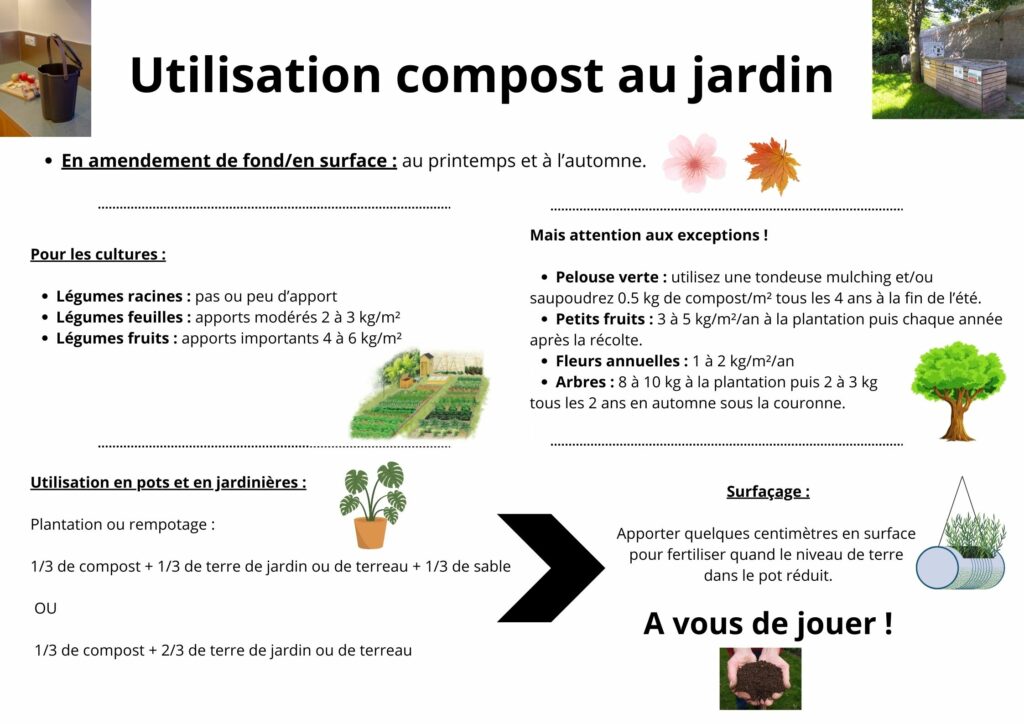 Utilisation compost au jardin